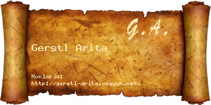 Gerstl Arita névjegykártya